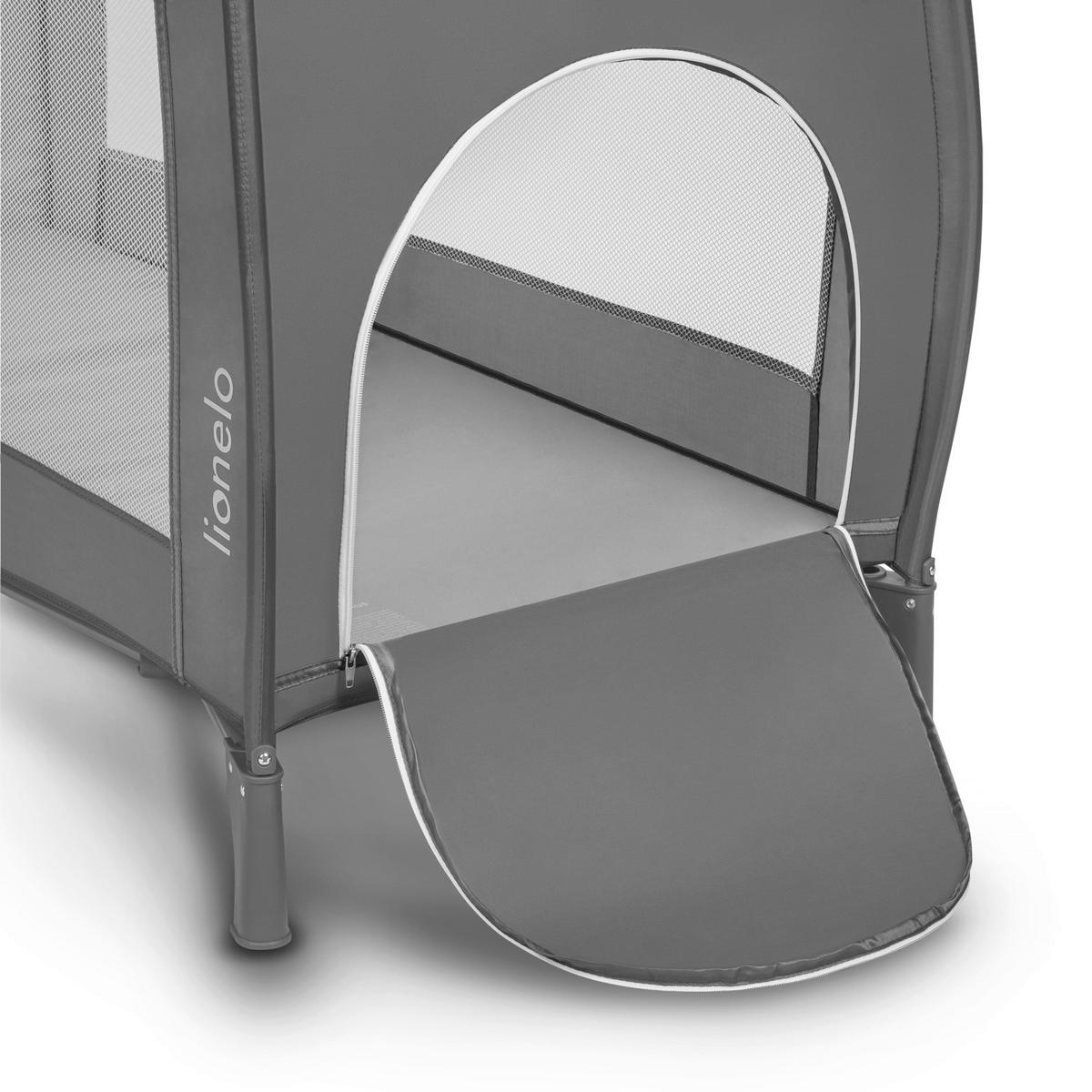 REISEBETT Sven Plus Grau, Weiß  - Weiß/Grau, Basics, Kunststoff (71/86/127cm) - Lionelo