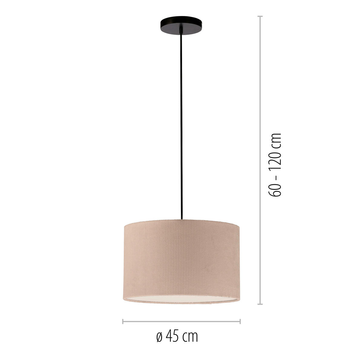 LED VISILICA    45/45/120 cm    - bež, Osnovno, drvo/metal (45/45/120cm)