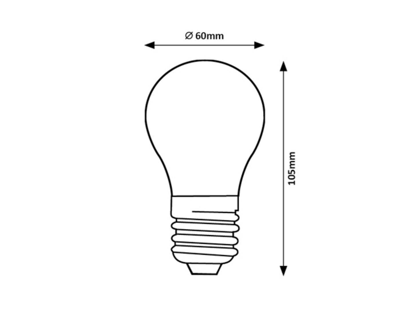 LED FILAMENT ŽARULJA - prozirno, Basics, staklo (6/10.5cm)
