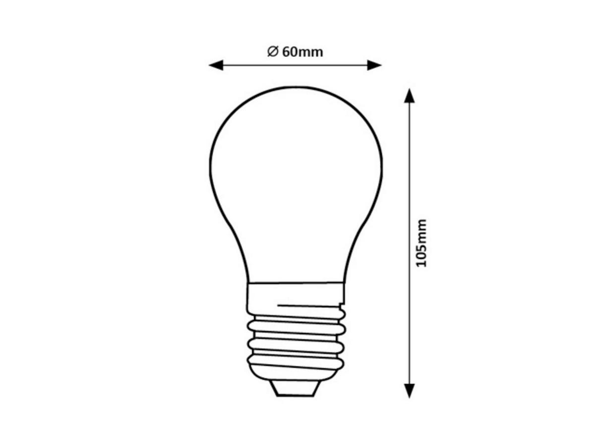 LED-SIJALKA S SVETILNO NITKO   //// - prosojno, Basics, steklo (6/10.5cm)