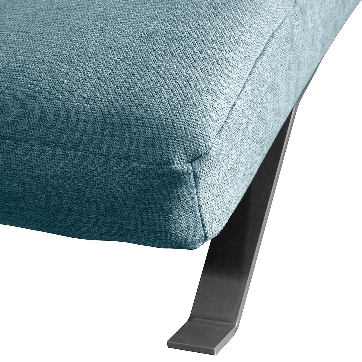 RELAXLIEGE SWING Webstoff Blau  - Blau/Silberfarben, Design, Textil/Metall (65/65/171cm) - Livetastic