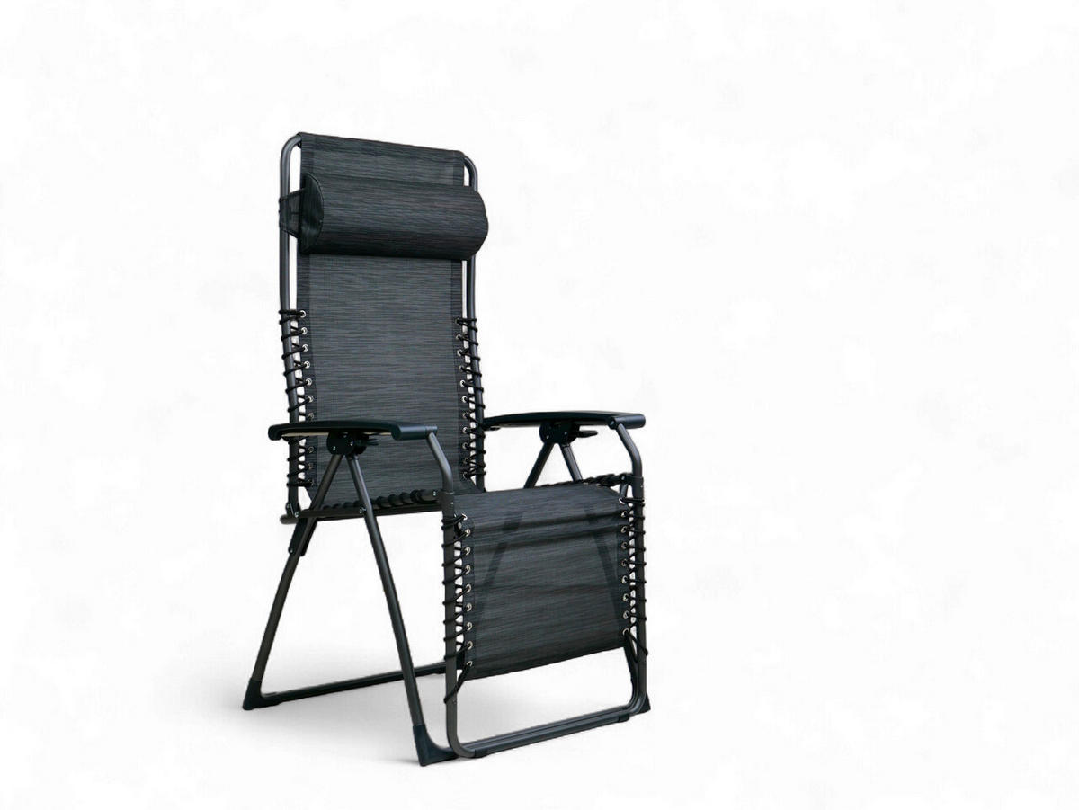 GARTEN-RELAXSESSEL 66/120/65 cm  - Anthrazit, Basics, Kunststoff/Textil (66/120/65cm)