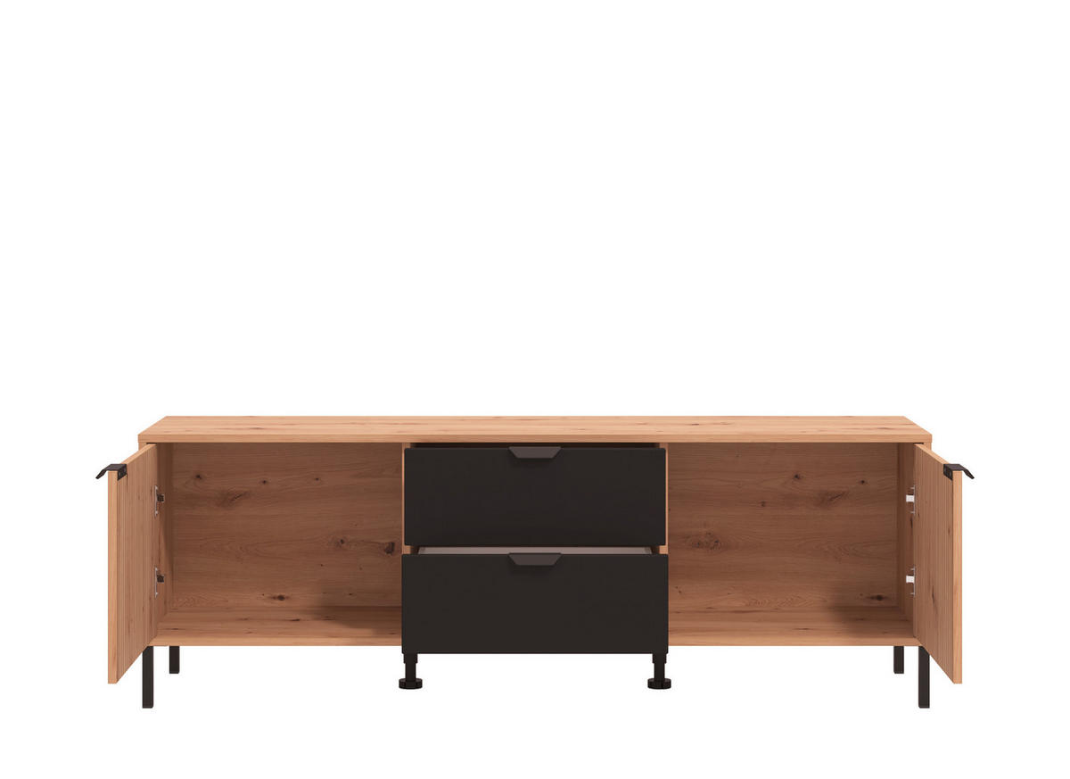 TV-ÁLLVÁNY Artisan tölgy  - Artisan tölgy, Basics, faalapú anyag (157/54,5/40cm) - Xora