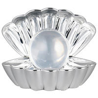 LED-BORDSLAMPA - kromfärg/transparent, Design, plast (17,5/15/12,5cm)