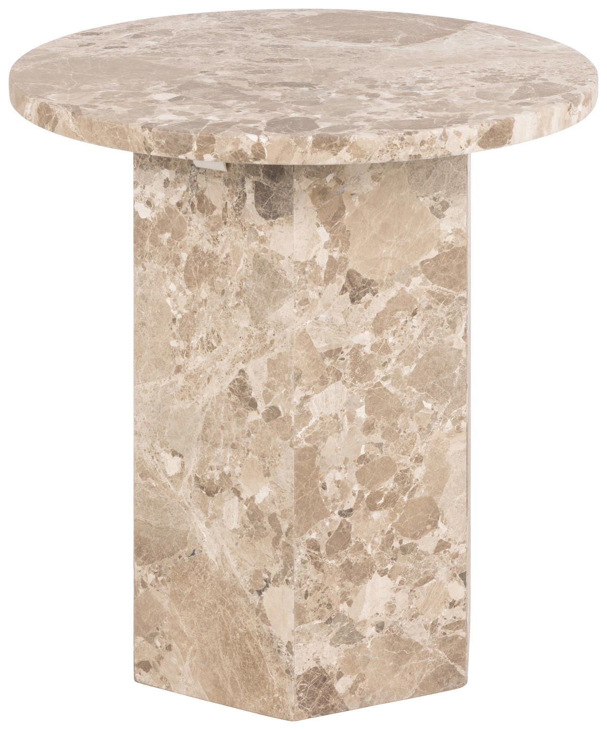 BEISTELLTISCH in Stein 50/50/50 cm  - Beige/Braun, Design, Stein (50/50/50cm) - MID.YOU