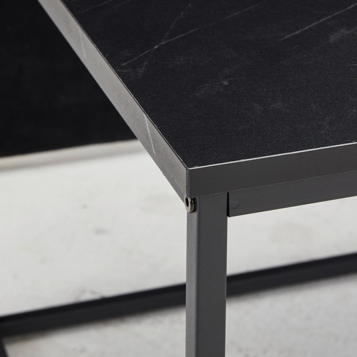 COUCHTISCH rechteckig Schwarz  - Schwarz, Design, Holzwerkstoff/Metall (100/45/60cm) - MID.YOU