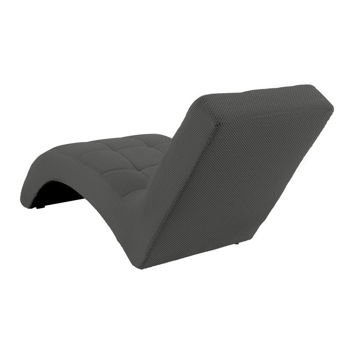 LIGGFÅTÖLJ i vävt tyg grå  - svart/grå, Modern, textil/plast (68/80/167cm) - MID.YOU