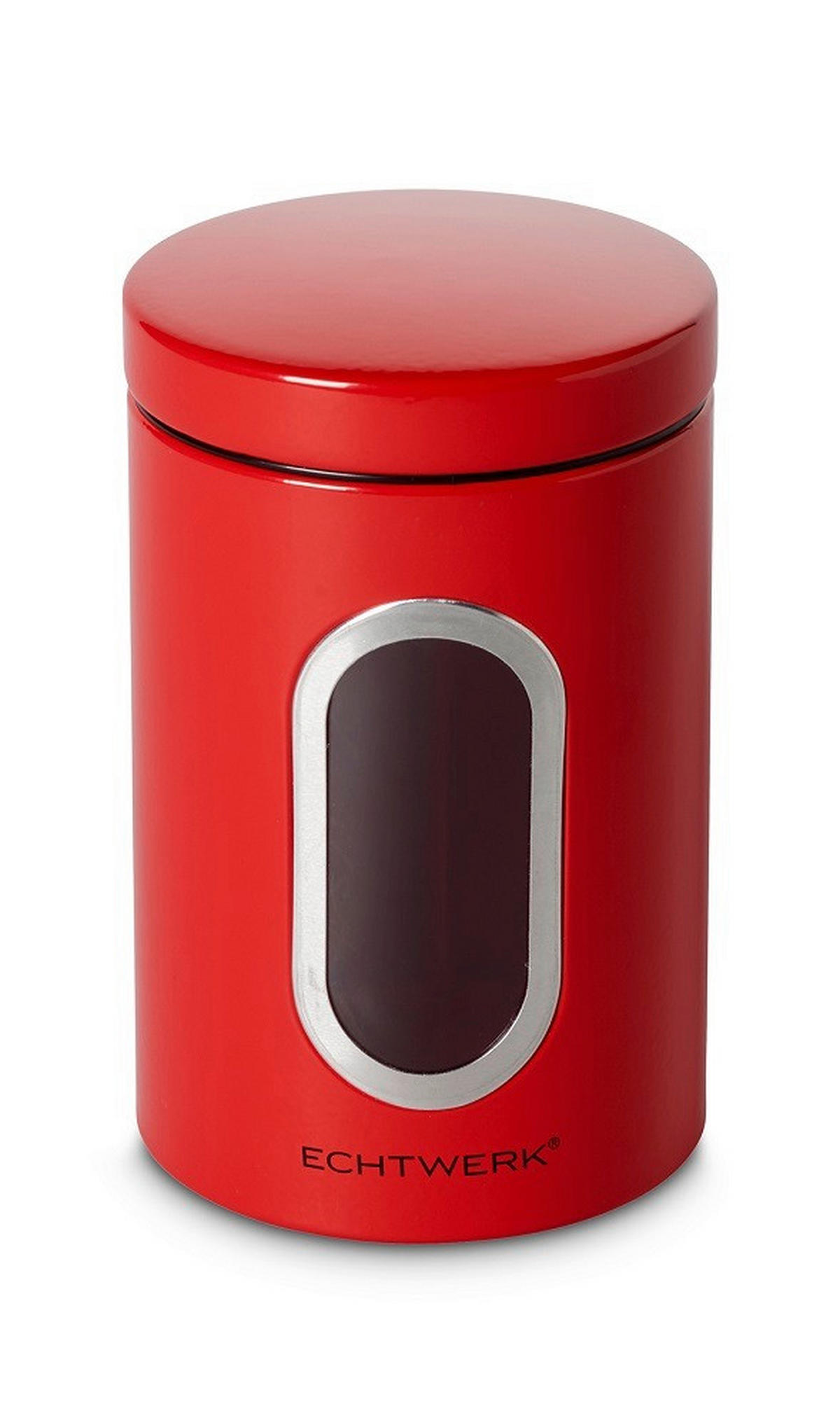 FÖRVARINGSBURK 1,4 l  - röd, Modern, metall (12/18/12cm) - Echtwerk