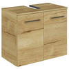 WASCHBECKENUNTERSCHRANK 60/49,8/33,3 cm  - Chromfarben/Wildeiche, KONVENTIONELL, Holzwerkstoff/Metall (60/49,8/33,3cm) - Sadena