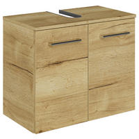 WASCHBECKENUNTERSCHRANK 60/49,8/33,3 cm  - Chromfarben/Wildeiche, KONVENTIONELL, Holzwerkstoff/Metall (60/49,8/33,3cm) - Sadena