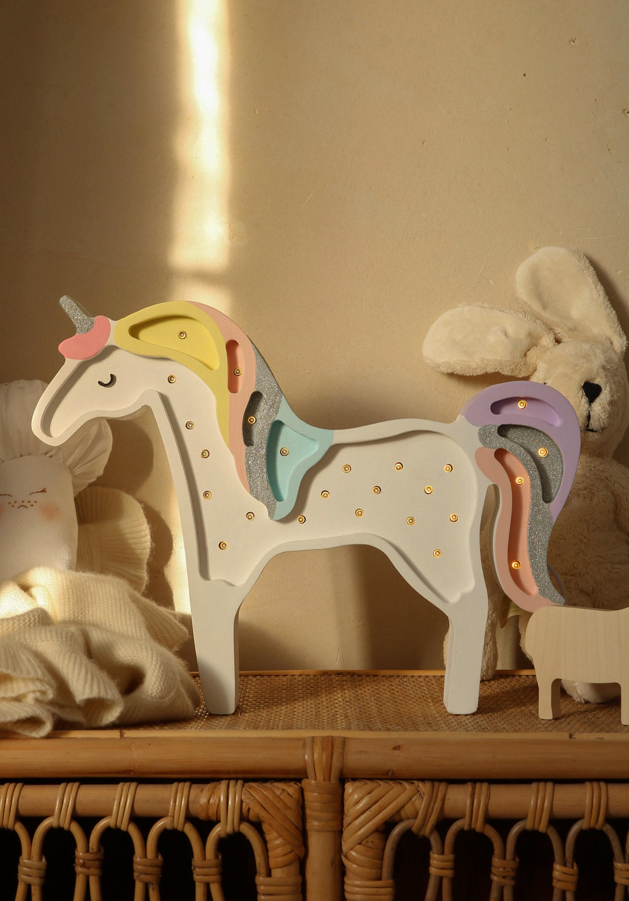 KINDERWANDLEUCHTE Animals 38/5.5/30 cm   - Multicolor, Natur, Holz (38/5.5/30cm)