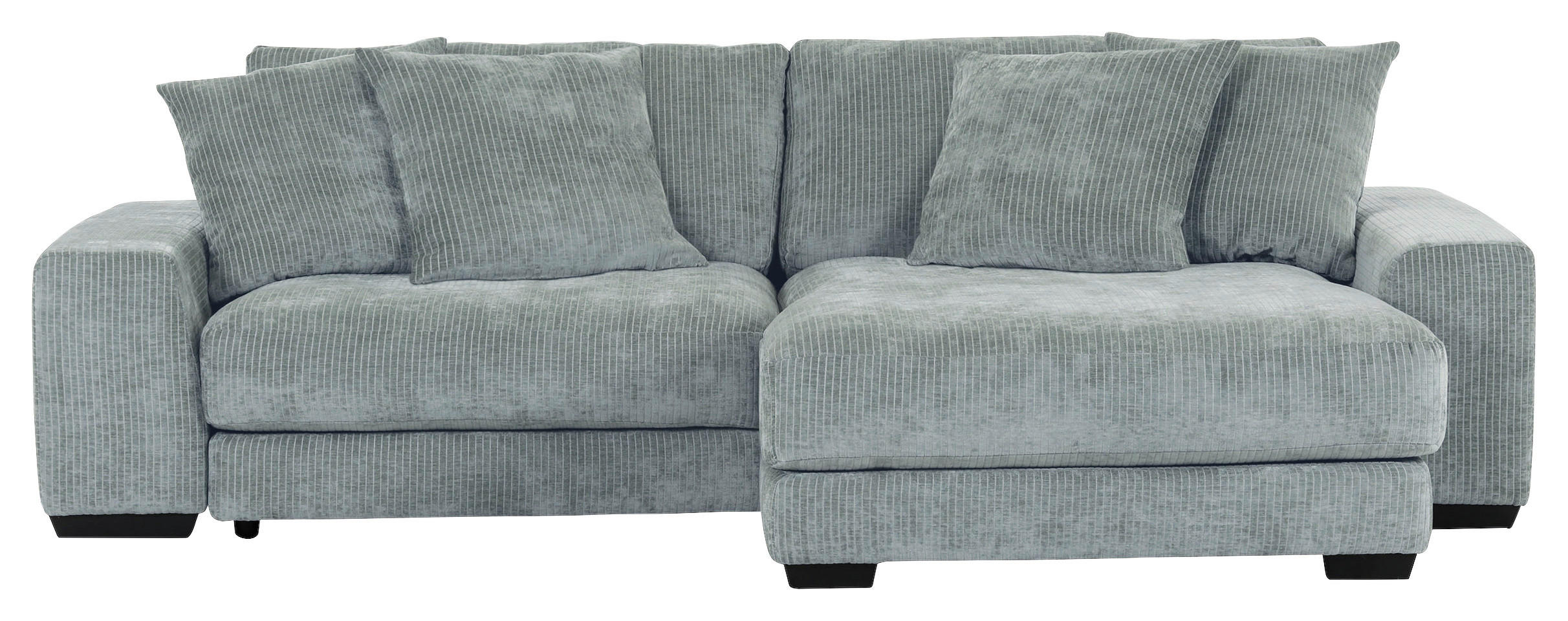HÖRNSOFFA i flatväv grå  - svart/grå, Klassisk, trä/textil (280/190cm) - Carryhome