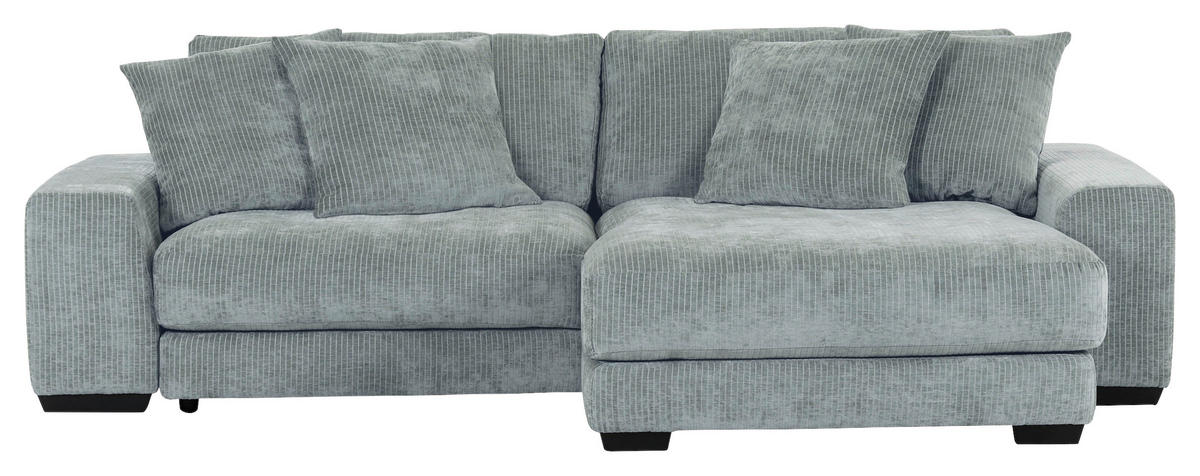 HÖRNSOFFA i flatväv grå  - svart/grå, Klassisk, trä/textil (280/190cm) - Carryhome