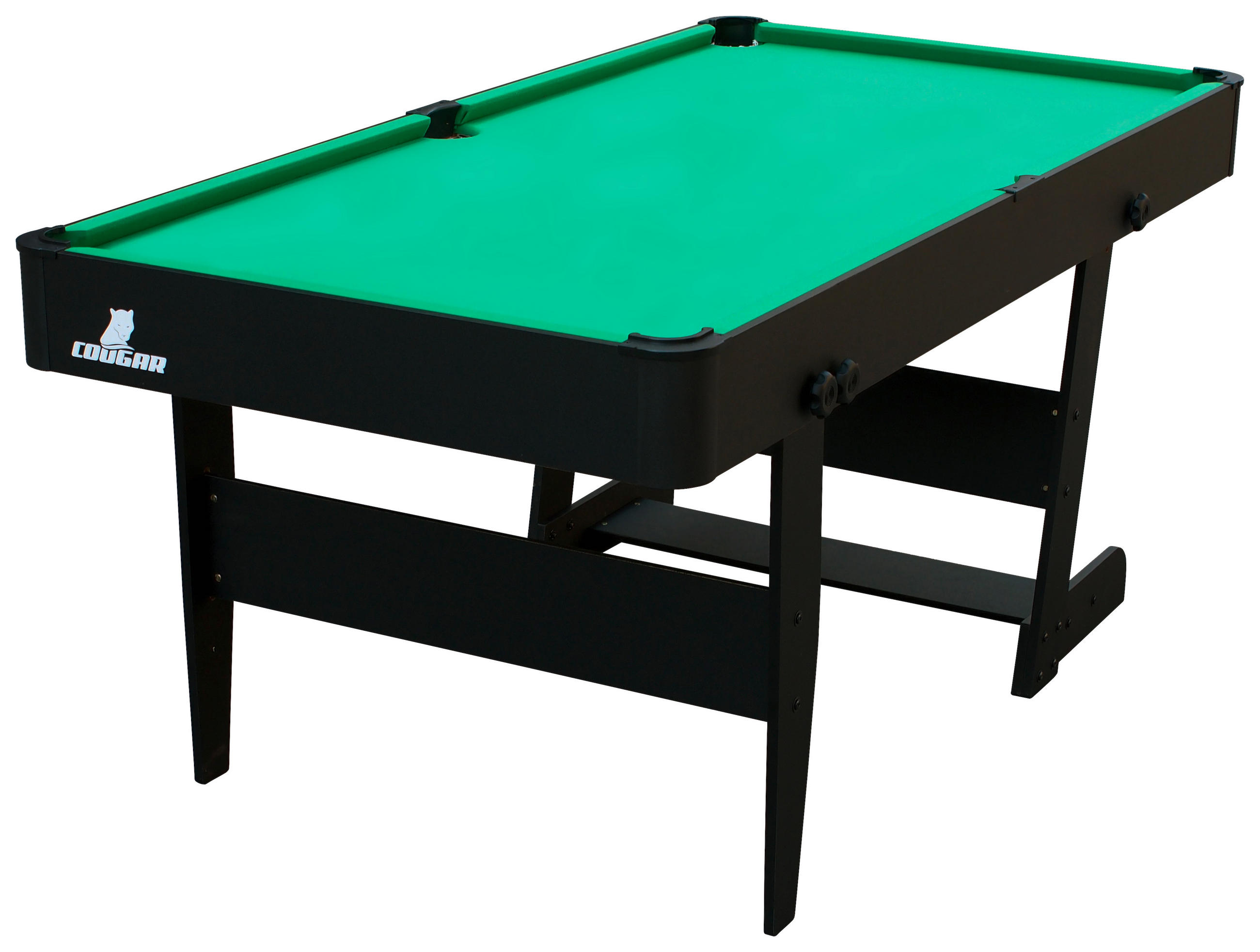 BILJARDBORD Cougar HUSTLE L  - grön/svart, Modern, trä (152/79/76cm)