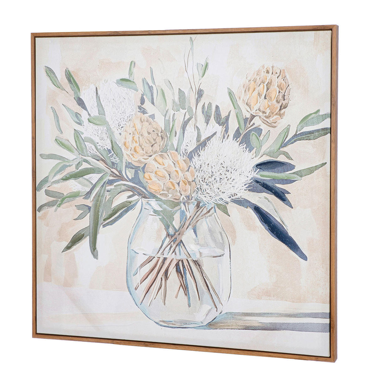 LEINWANDBILD Blumen Multicolor  - Hellbraun/Multicolor, Basics, Holz/Kunststoff (80/80/4cm)