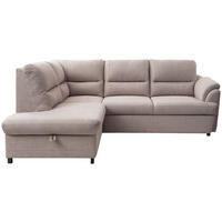 ECKSOFA Greige  - Greige/Schwarz, Basics, Holz/Textil (200/240cm) - MID.YOU