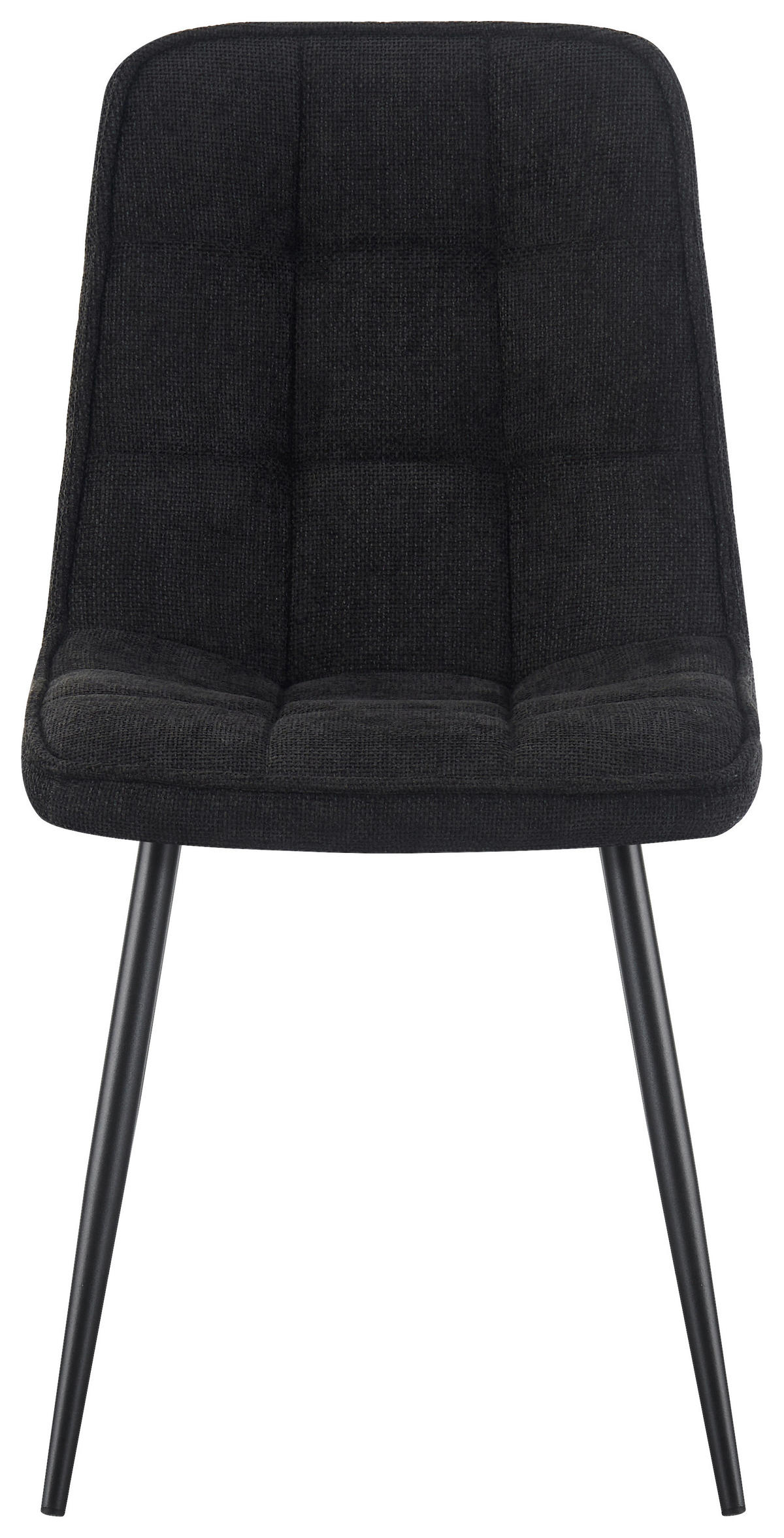 STUHL  in Eisen Leinenoptik Holz, Metall, Textil  - Schwarz, KONVENTIONELL, Holz/Textil (45/89/58cm) - MID.YOU
