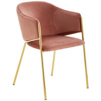 STOLICA SA RUKONASLONOM  ružičasta, zlatna       - zlatna/ružičasta, Trendi, metal/tekstil (53/77/60cm) - Livetastic