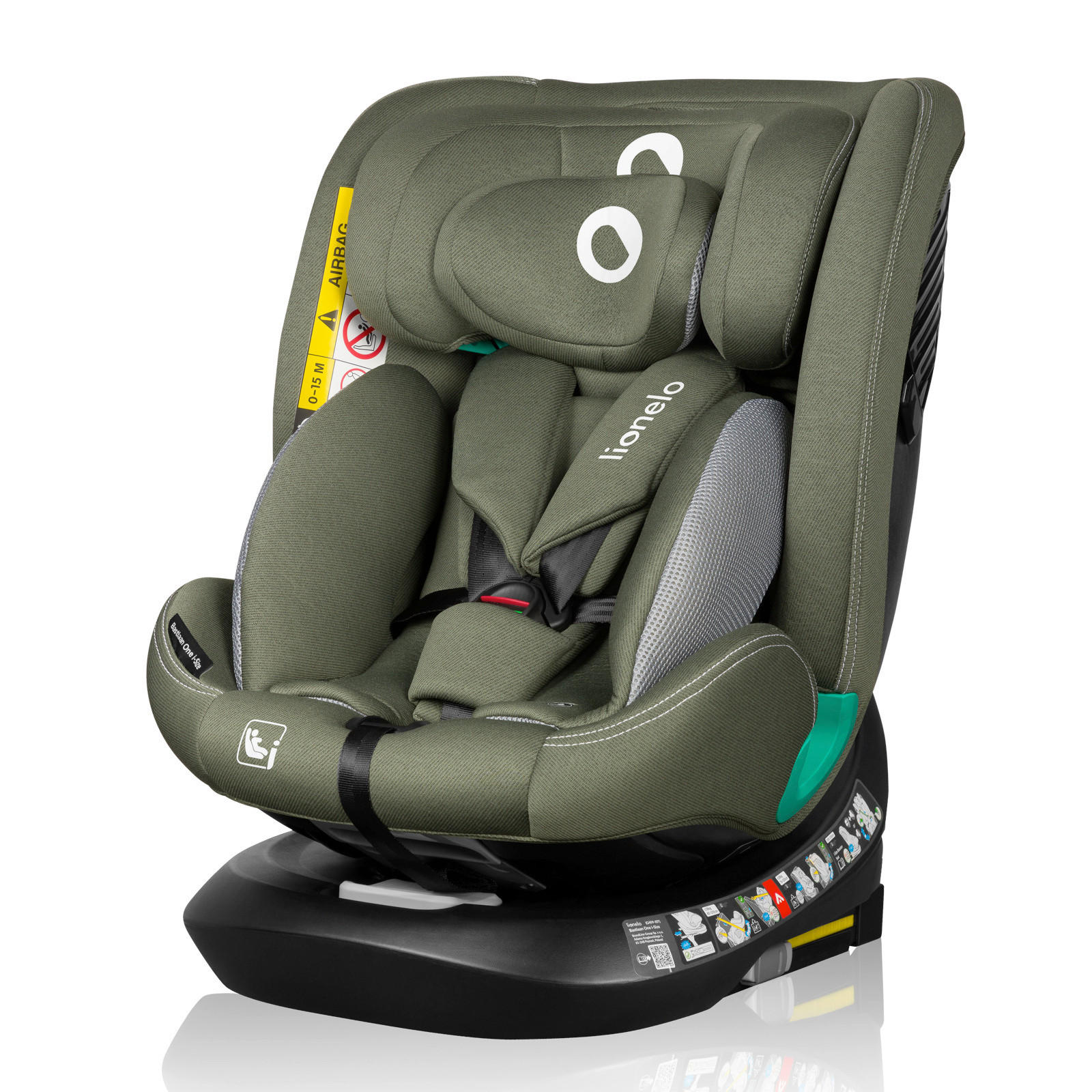 KINDERAUTOSITZ Bastiaan One i-Size   - Olivgrün, Basics, Kunststoff (44.5/60/81cm) - Lionelo