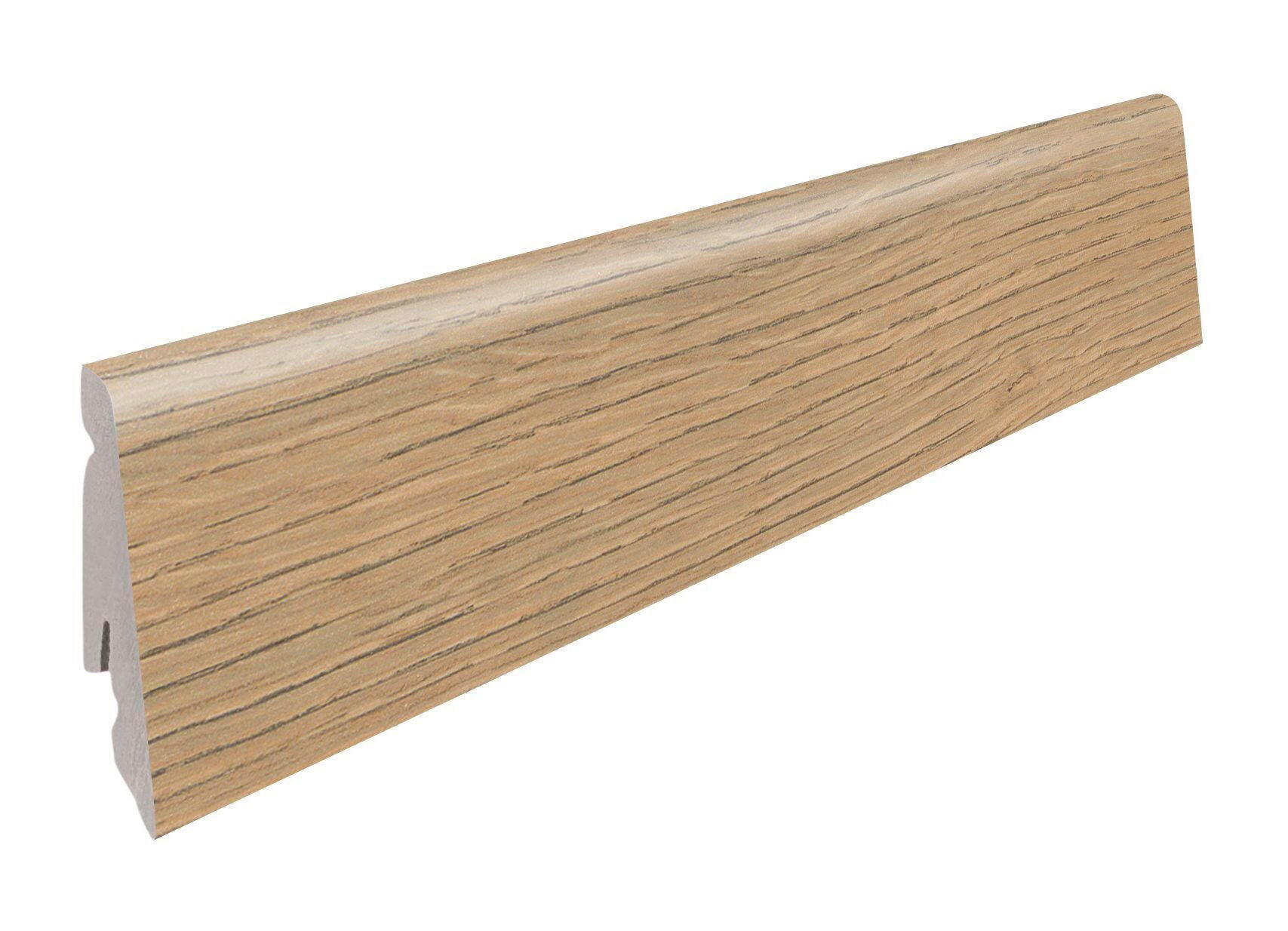 SOCKELLEISTE Holzwerkstoff in Eichefarben  220/1,9/5,8 cm  - Eichefarben, Basics, Holzwerkstoff (220/1,9/5,8cm) - Living by HARO