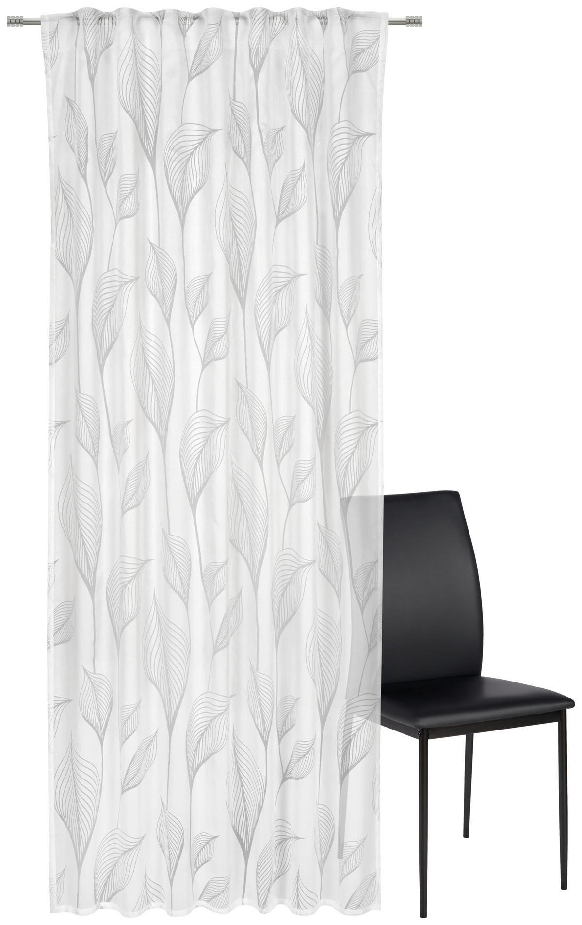 FERTIGVORHANG transparent  - Weiß, Trend, Textil (135/245cm) - Esposa