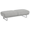 HOCKER Webstoff Hellgrau  - Hellgrau, Design, Textil/Metall (160/44/60cm) - Dieter Knoll