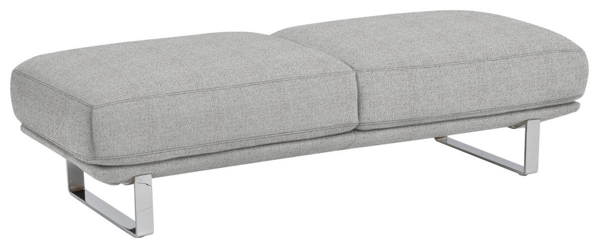 TABOURET in Textil Hellgrau  - Hellgrau, Design, Textil/Metall (160/44/60cm) - Dieter Knoll