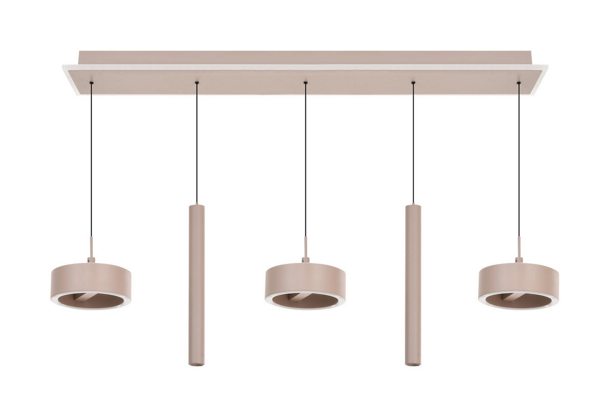 LED-HÄNGELEUCHTE Carnac 99/150/15 cm   - Sandfarben, Design, Kunststoff/Metall (99/150/15cm)