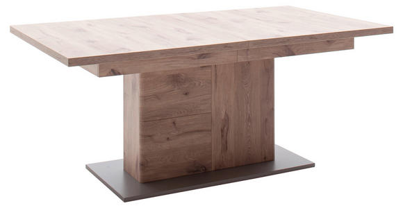 AUSZIEHTISCH in Holzwerkstoff 180-280/100/77 cm - Eiche dunkel/Anthrazit, KONVENTIONELL, Holzwerkstoff (180-280/100/77cm) - Cantus