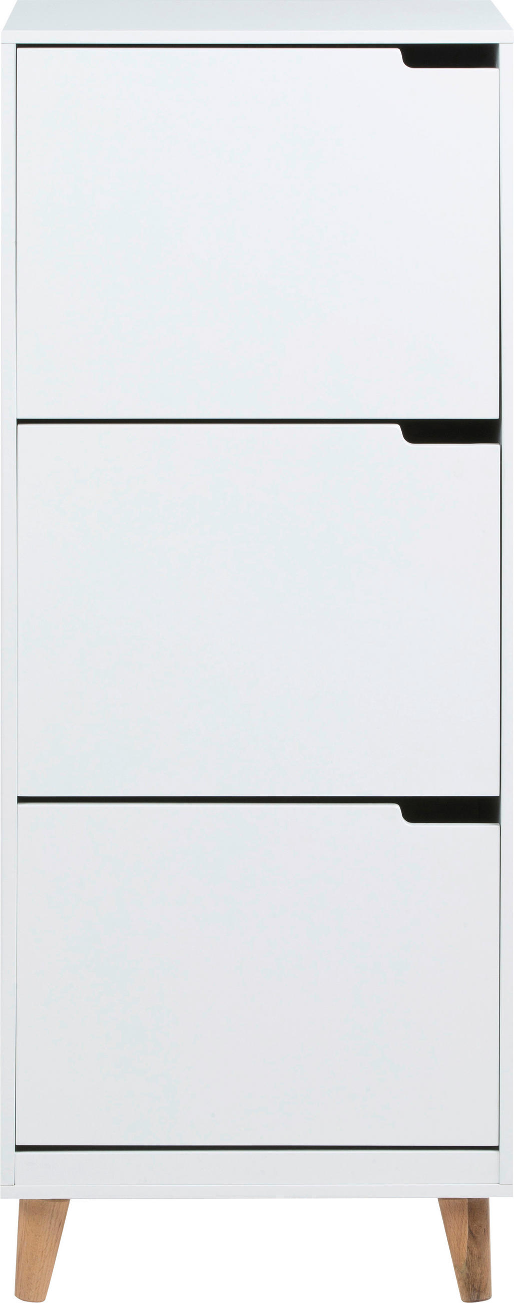 OMARA Z LOPUTAMI ZA ČEVLJE bela - barve hrasta/bela, Design, leseni material/les (47/133,5/30cm) - Livetastic