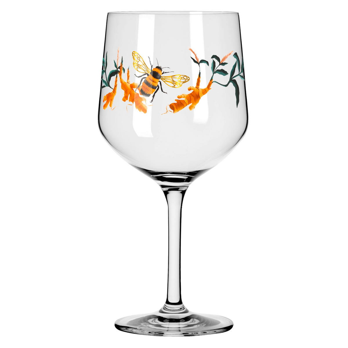 GINGLAS 720 ml 2-teilig  - Schwarz/Orange, LIFESTYLE, Glas (10,7/10,7/21,8cm) - Ritzenhoff