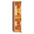 VITRINE in massiv Kernbuche Kernbuche  - Edelstahlfarben/Kernbuche, Natur, Glas/Holz (43/203/40cm) - Carryhome
