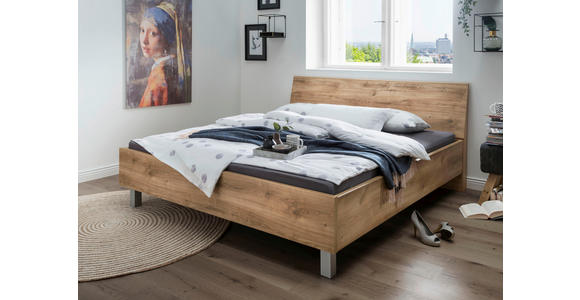 SCHLAFZIMMER Eichefarben, Dunkelbraun  - Eichefarben/Dunkelbraun, KONVENTIONELL, Holzwerkstoff (180/200cm) - Xora