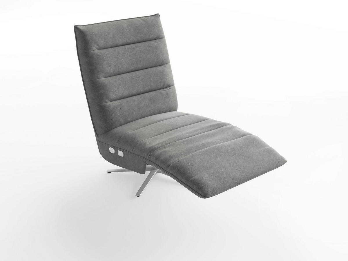 RELAXAČNÉ KRESLO, textil, sivá - sivá/strieborná, Basics, kov/textil (80/109/98cm) - Sit & More
