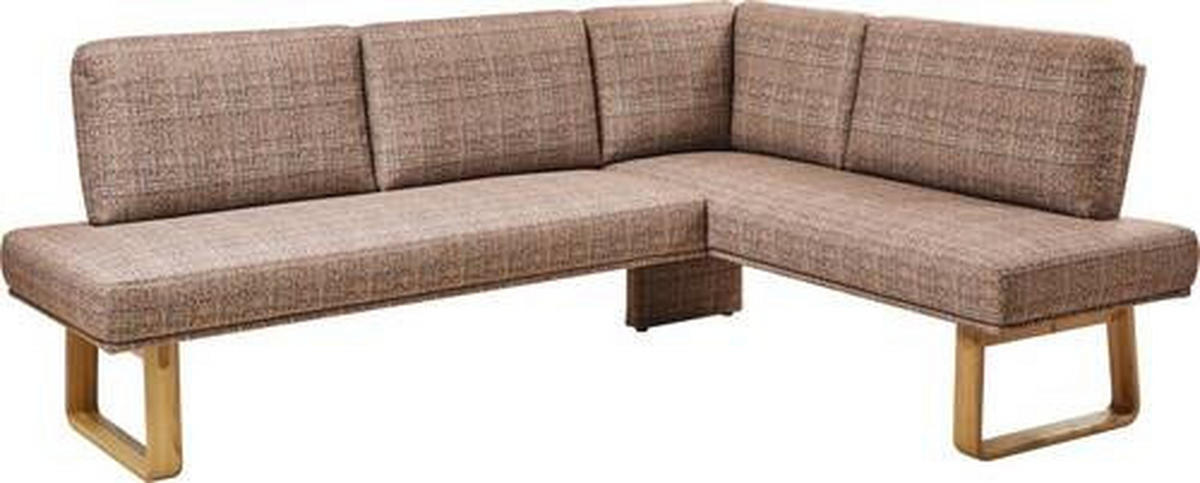 ECKBANK 280/174 cm  in Orange, Eichefarben  - Eichefarben/Orange, Design, Holz/Textil (280/174cm) - Dieter Knoll