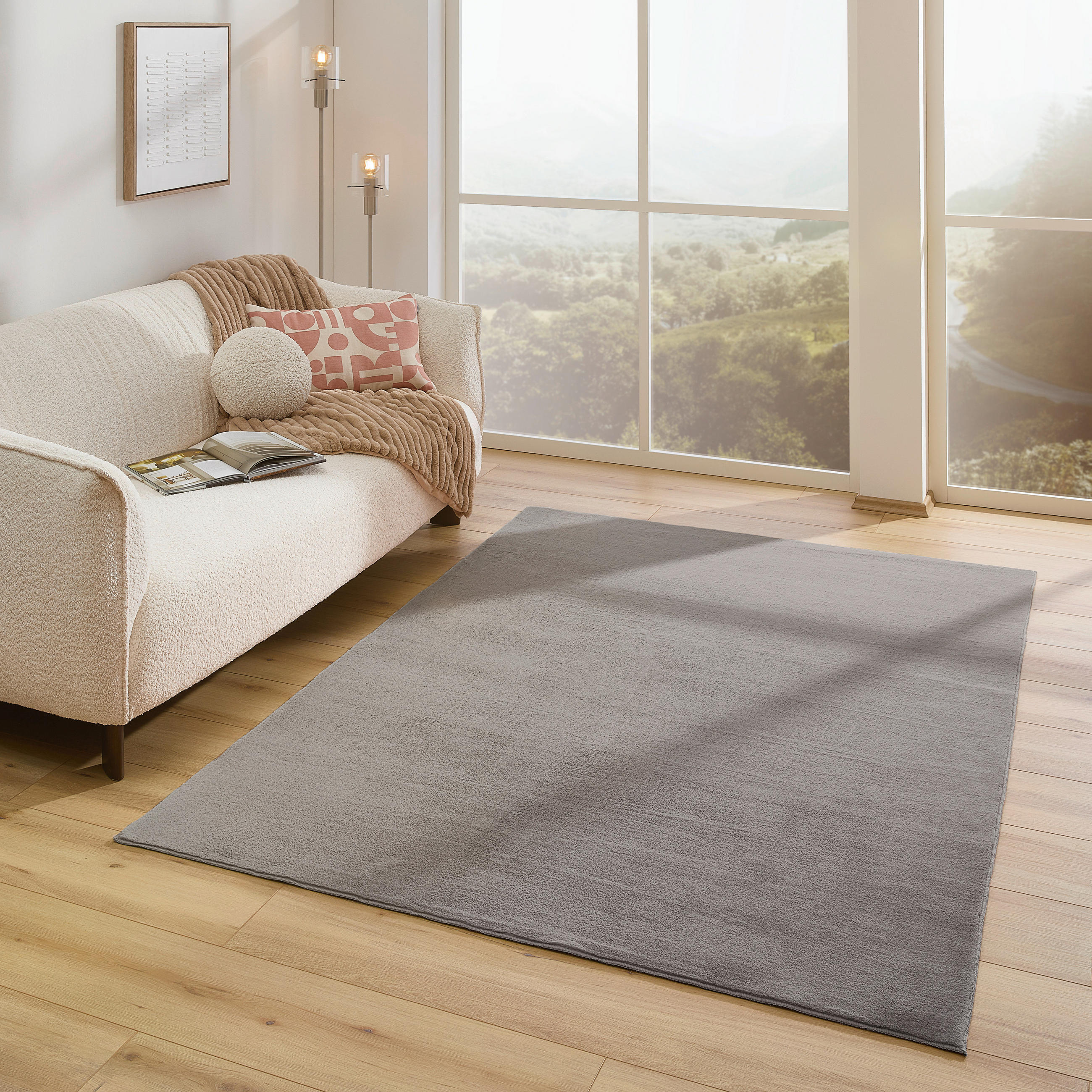 HOCHFLORTEPPICH 130/190 cm Grau  - Grau, Basics, Textil (130/190cm) - Novel