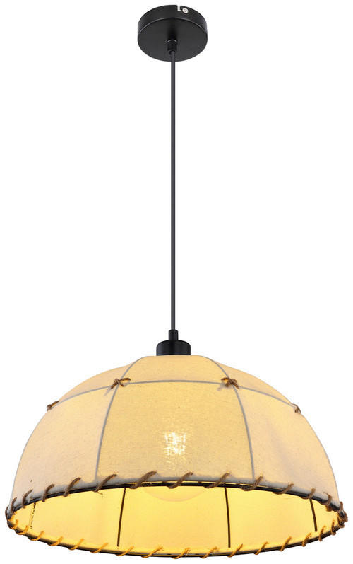 HÄNGELEUCHTE 40/120 cm  - Beige/Schwarz, Natur, Naturmaterialien/Textil (40/120cm) - Globo