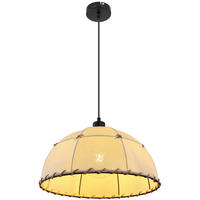 HÄNGELEUCHTE 40/120 cm    - Beige/Schwarz, Natur, Naturmaterialien/Textil (40/120cm) - Globo