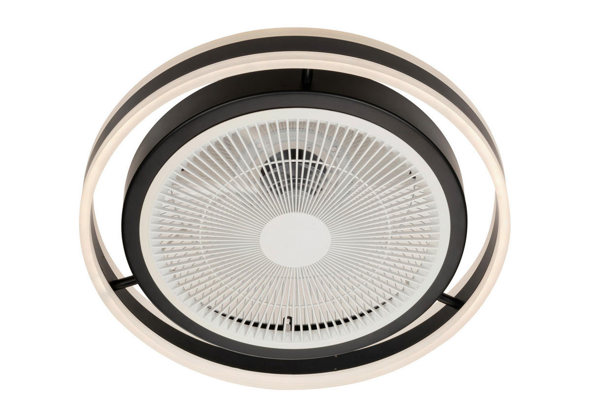 PLAFONSKI VENTILATOR   - prozirna/bela, Dizajnerski, metal/plastika (49,5/16,8cm) - Mican
