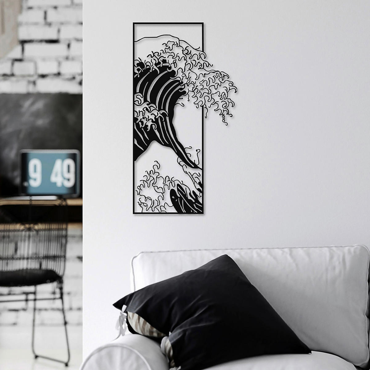 METALLBILD  - Schwarz, Basics, Metall (34/62cm)