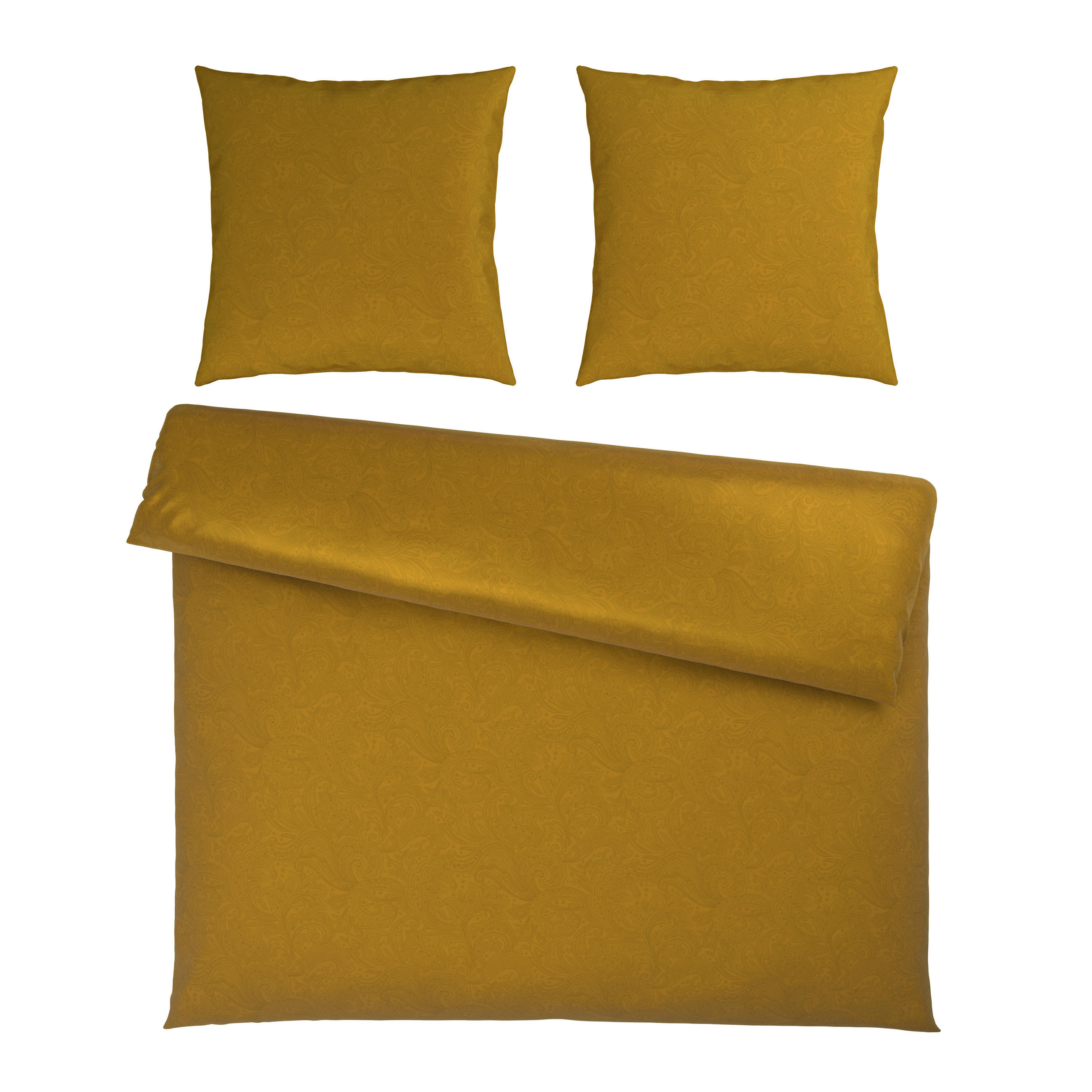 BETTWÄSCHE 3-teilig Satin 200/200 cm  - Goldfarben, Textil (200/200cm) - Novel