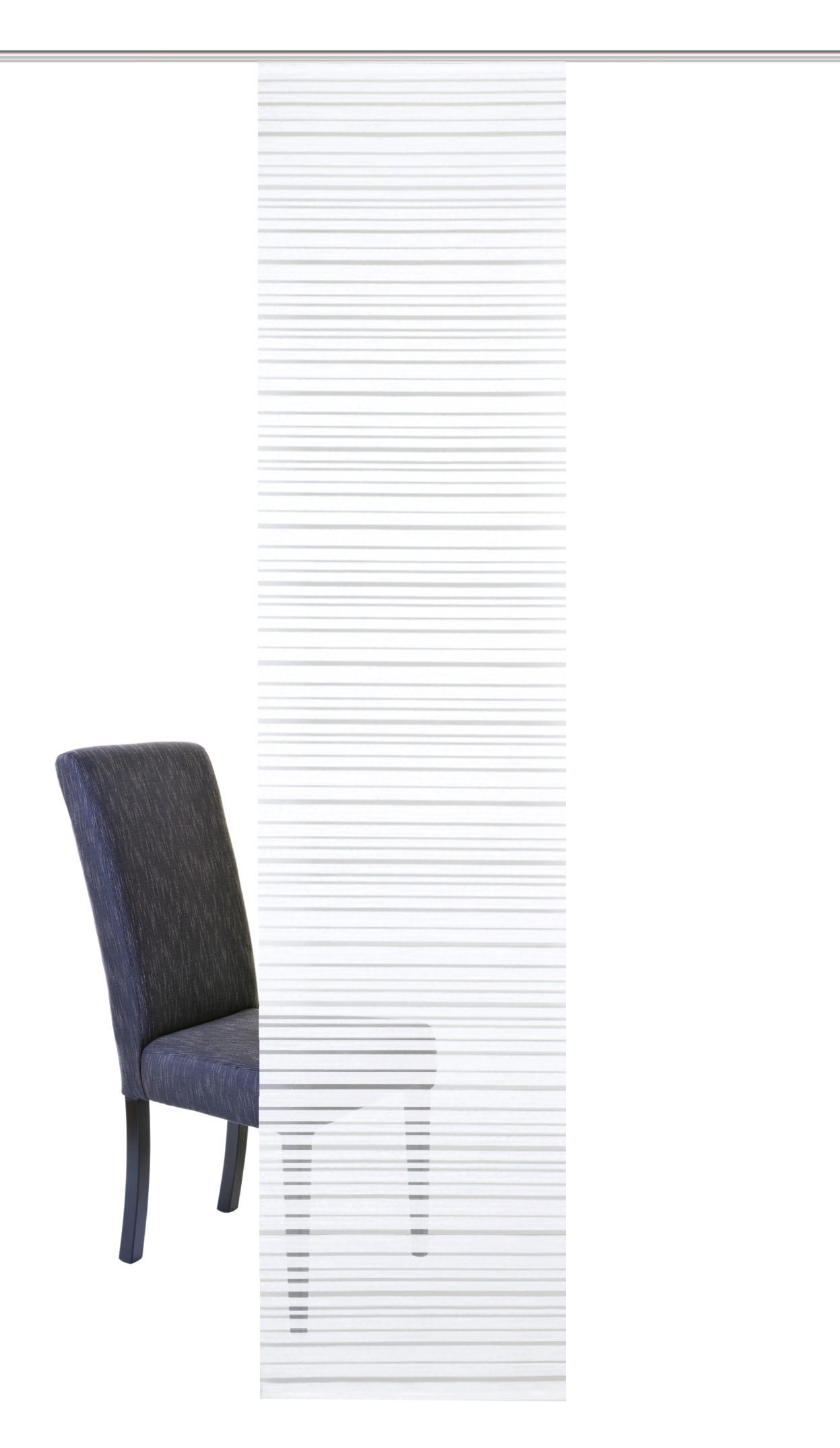 FLÄCHENVORHANG   blickdicht   60/245 cm  - Weiß, Design, Textil (60/245cm)