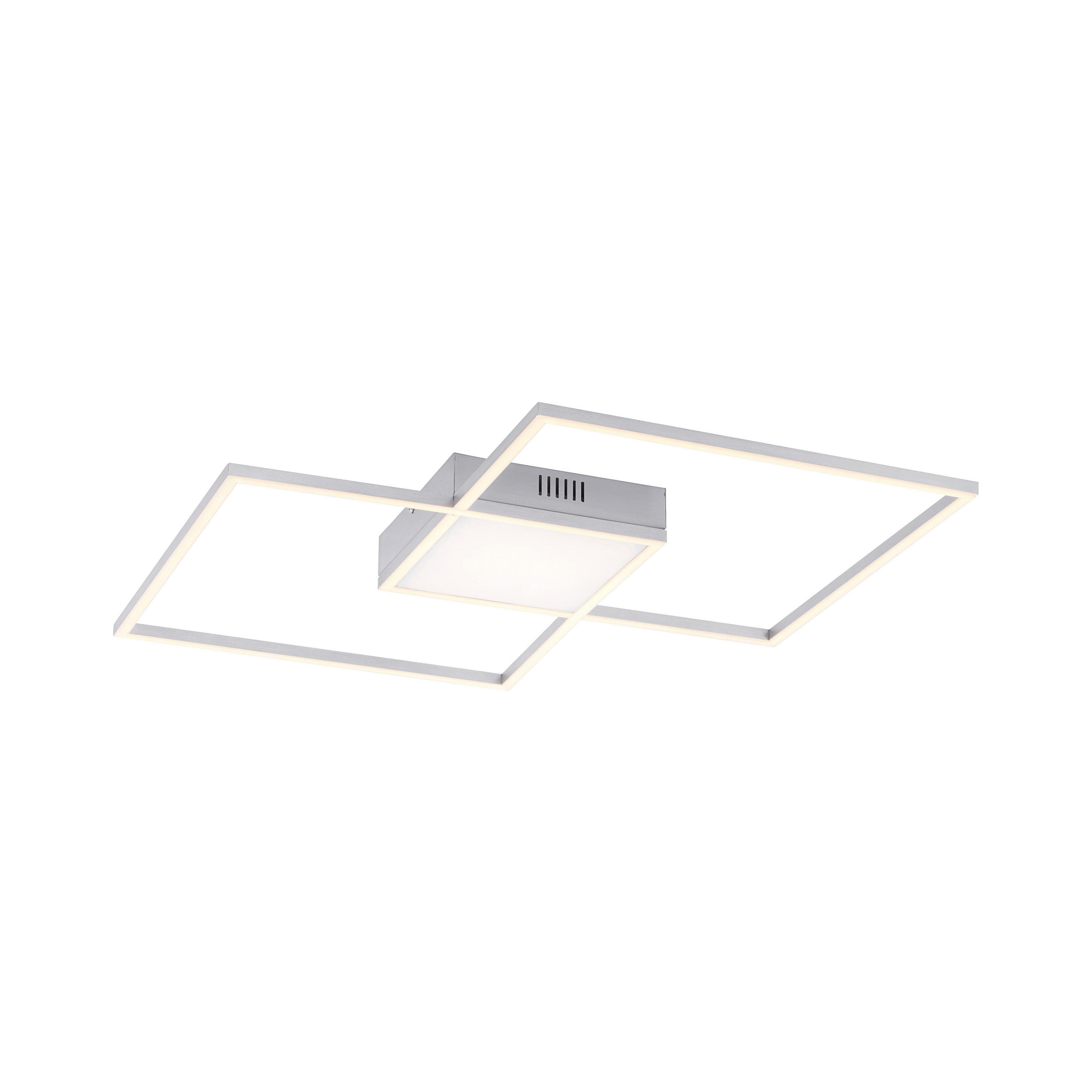 LED-Deckenleuchte Asmin 60/60/5,3 cm   - Silberfarben, Design, Kunststoff/Metall (60/60/5,3cm) - Just Light