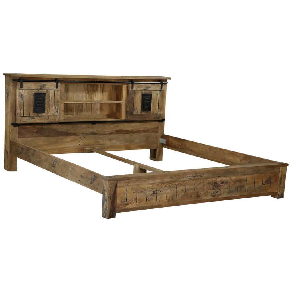 Thumbnail - Livetastic Bett, Natur, Holz, Mangoholz, massiv, 180x200 cm, Holzmöbel, Holzbetten