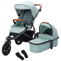 JOGGER Set Jogger Run  - Salbeigrün/Schwarz, Basics, Textil/Metall (125/57/107cm) - Fillikid