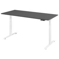 SCHREIBTISCH 180/80/64,5-129,5 cm Graphitfarben, Weiß elektrisch höhenverstellbar  - Graphitfarben/Weiß, KONVENTIONELL, Holzwerkstoff/Metall (180/80/64,5-129,5cm) - Venda