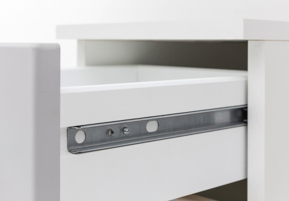 UNTERSCHRANK 50/84/35 cm   - Silberfarben/Weiß, MODERN, Holzwerkstoff/Metall (50/84/35cm) - Held