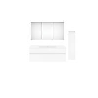 BADEZIMMER 150 cm  - Weiss Hochglanz/Weiss, Konventionell, Keramik/Holzwerkstoff (150cm) - Puris