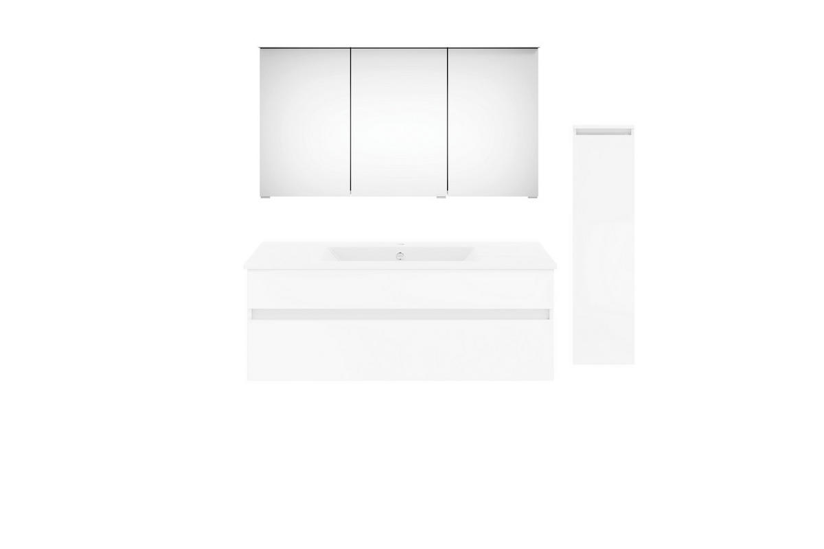 BADEZIMMER 150 cm  - Weiss Hochglanz/Weiss, Konventionell, Keramik/Holzwerkstoff (150cm) - Puris