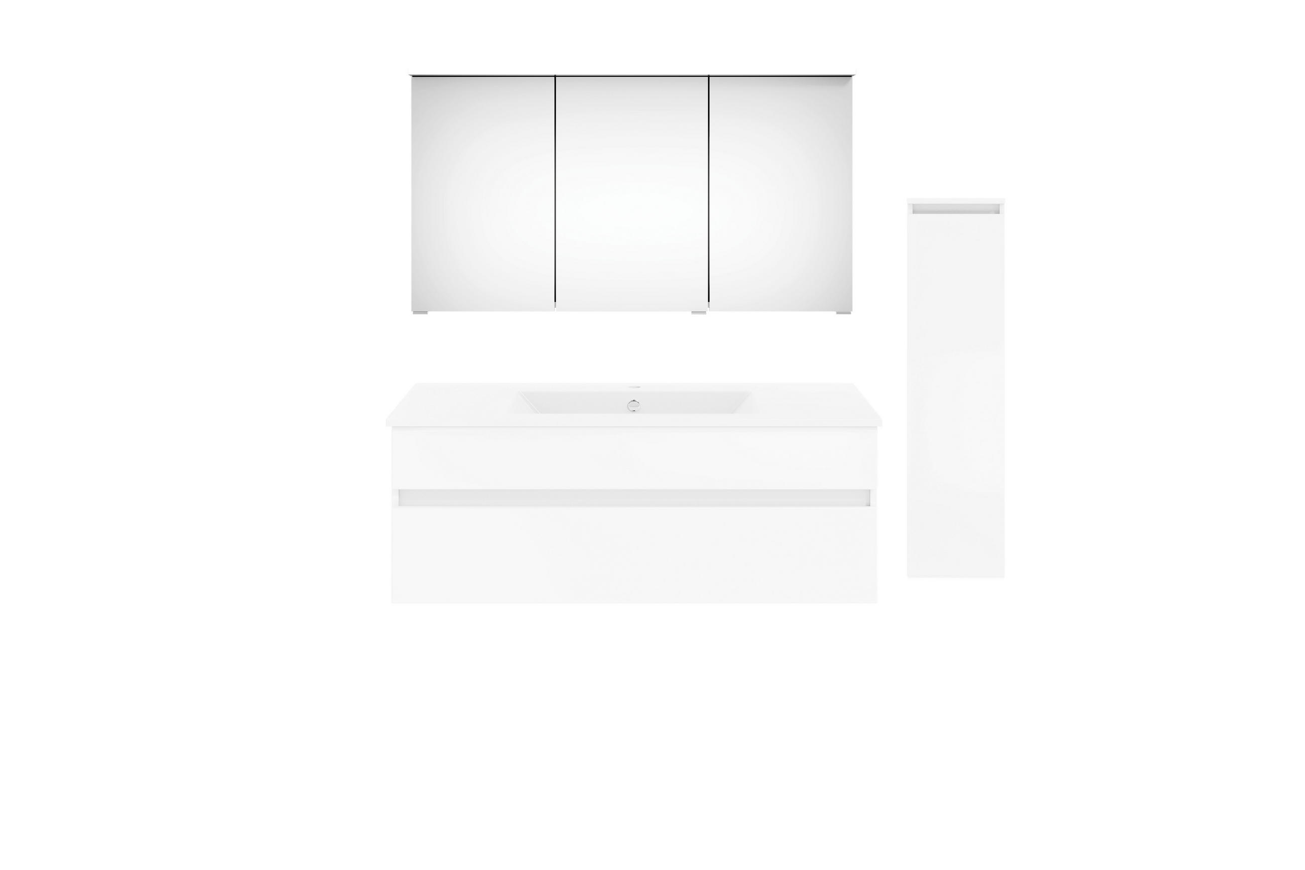 Puris Badezimmer Get2You Weiß Hochglanz 150 cm